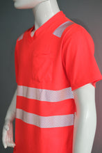 Load image into Gallery viewer, Hi Viz High Visibility V-Neck Short Sleeve Safety T-Shirt Reflective