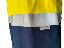 Load image into Gallery viewer, Uniforms & Work wear Two Tone Yellow Navy Hi-Vis Work Shirt for Men- Long Sleeves