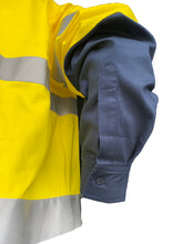 Load image into Gallery viewer, Uniforms & Work wear Two Tone Yellow Navy Hi-Vis Work Shirt for Men- Long Sleeves