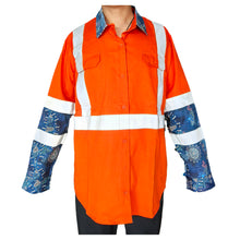 Load image into Gallery viewer, 100%Cotton  HIGH VIS SAFETY WORK SHIRT WITH DIGITAL PRINTING
