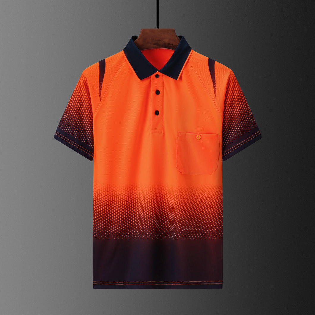 175gsm 100%Polyester Micromesh Polo Shirt With Sublimation Print