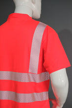 Load image into Gallery viewer, Hi Viz High Visibility V-Neck Short Sleeve Safety T-Shirt Reflective
