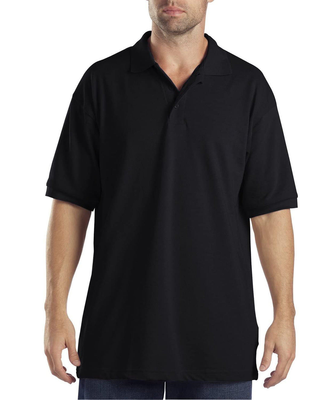 Black Short Sleeve Polo