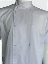 Load image into Gallery viewer, Short Sleeve chef coat with stud button
