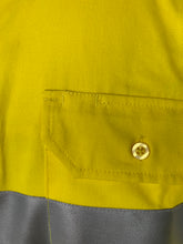 Load image into Gallery viewer, Uniforms &amp; Work wear Two Tone Yellow Navy Hi-Vis Work Shirt for Men- Long Sleeves
