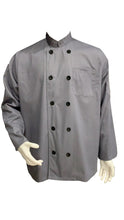 Load image into Gallery viewer, Grey Double Button Chef Coat
